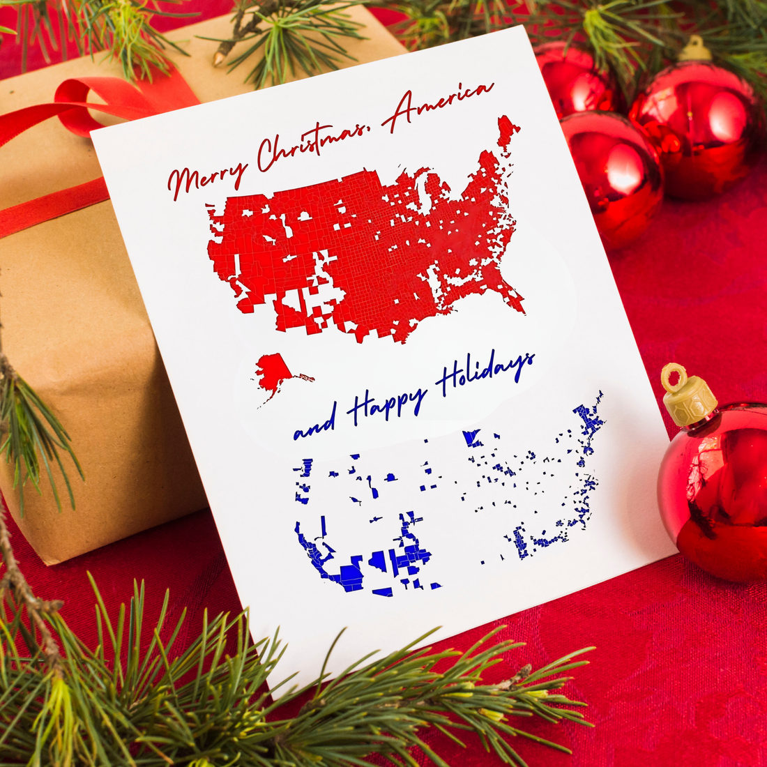 Patriotic-themed Christmas card!