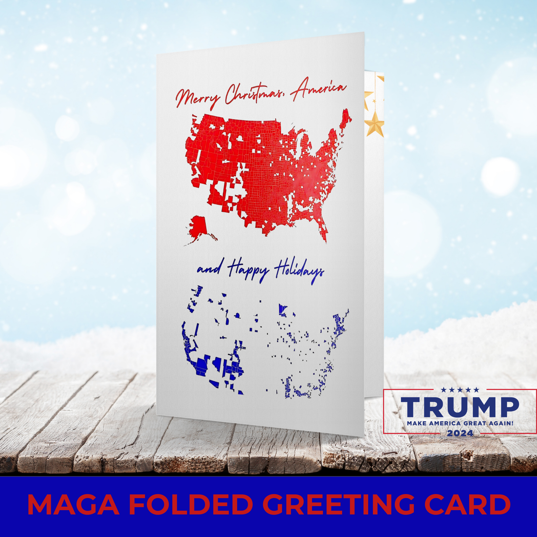 Patriotic-themed Christmas card!