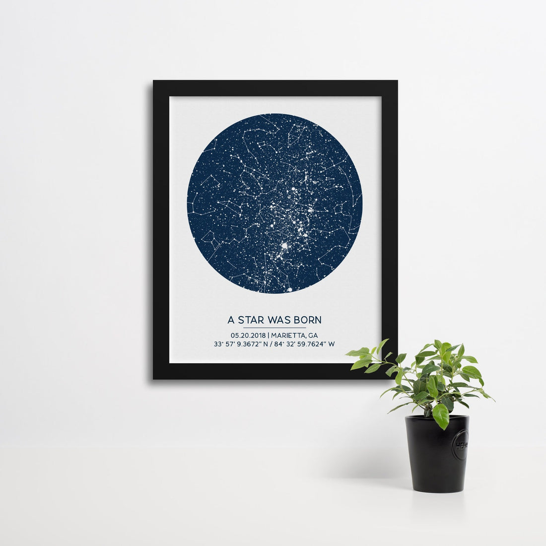 Star Map Poster as Valentines Day Gift