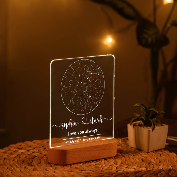 Starmap Night Light as Valentines Day Gift