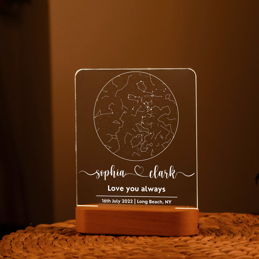 Starmap Night Light as Valentines Day Gift