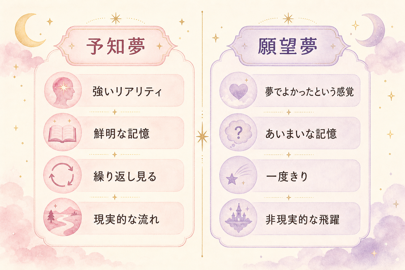 予知夢と願望夢を見分ける4つの視点