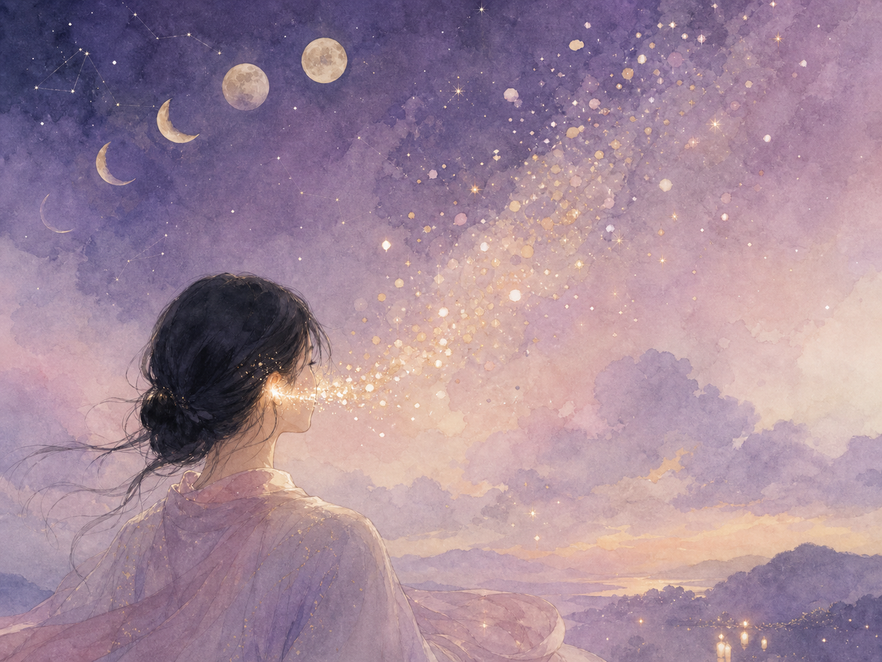 聞いた言葉が星の粒になって消えていく