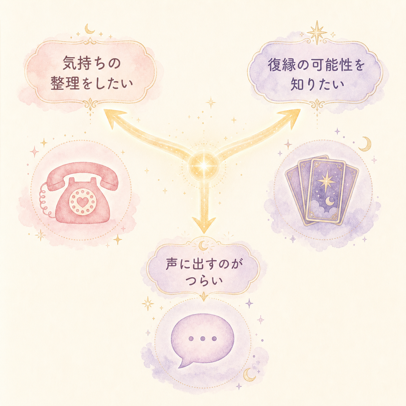 相談の目的別に選び方を整理した対応図