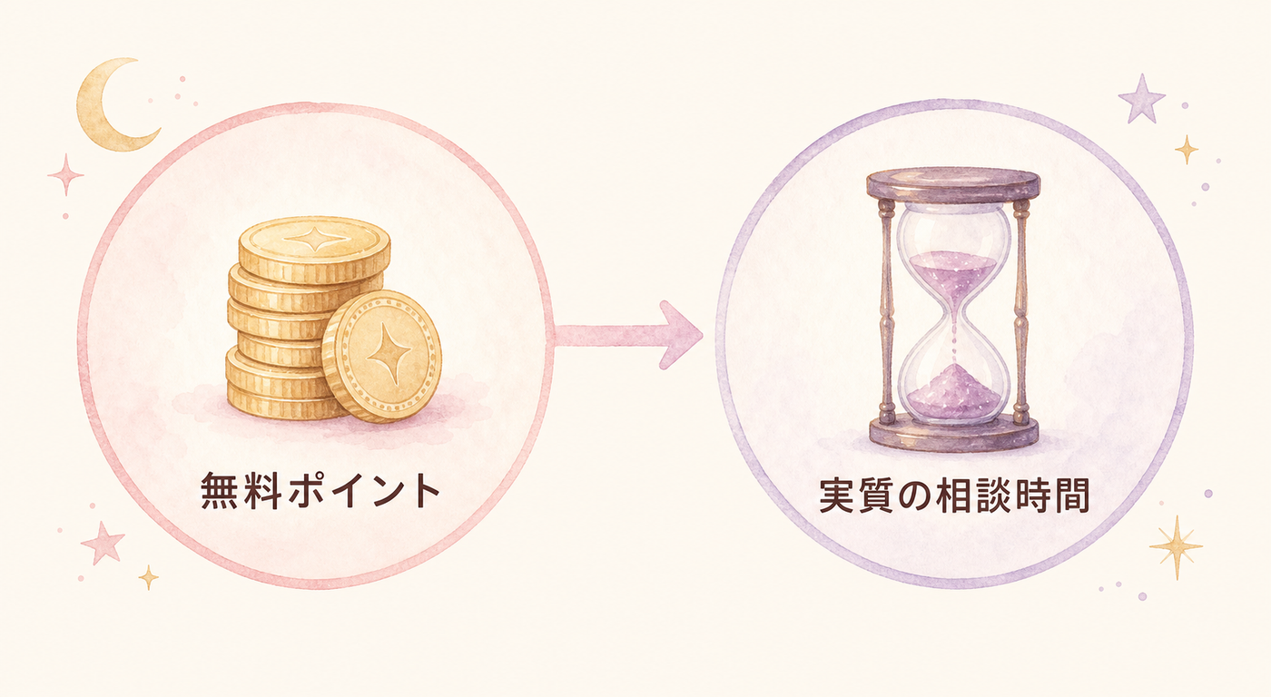 無料ポイントを分数に変換するしくみ