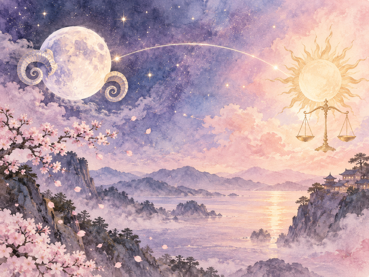 牡羊座の月と天秤座の太陽