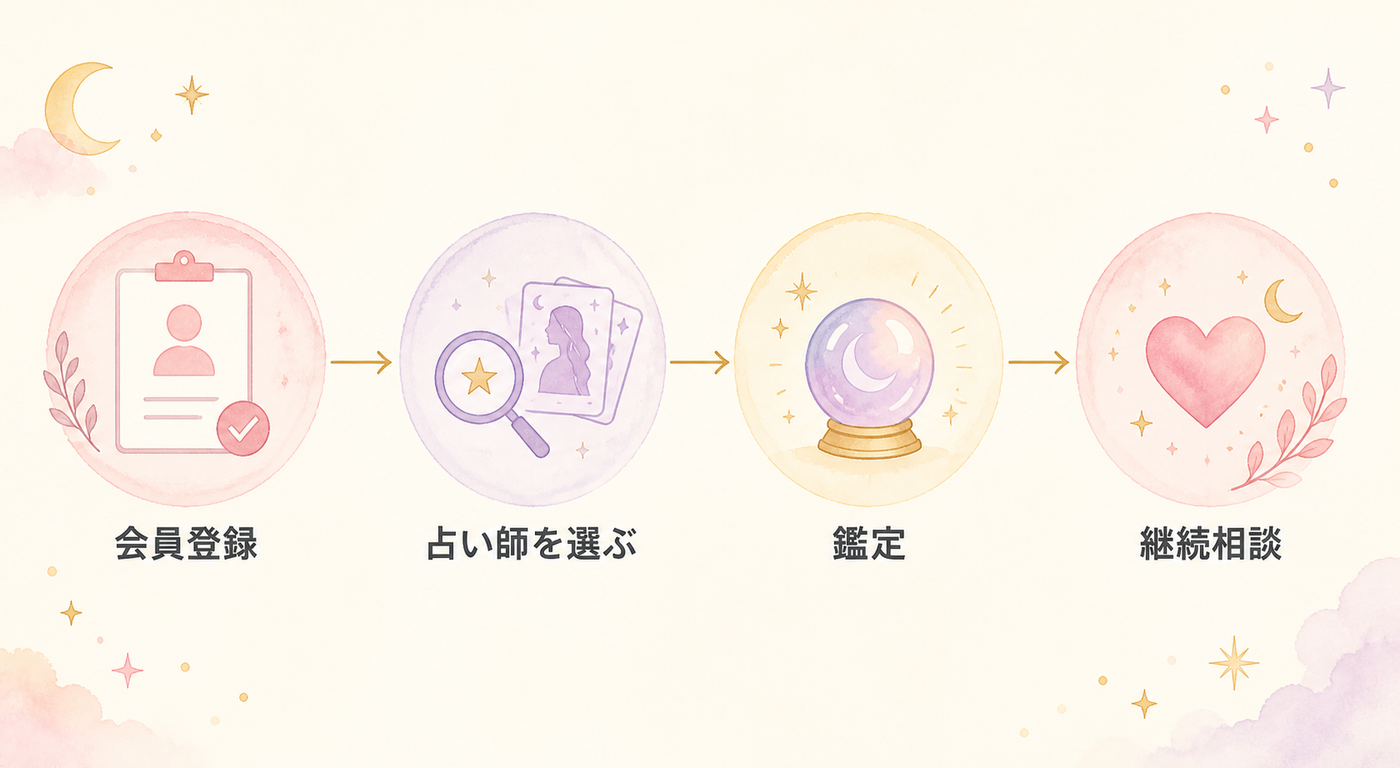 初めての電話占い、4つのステップ