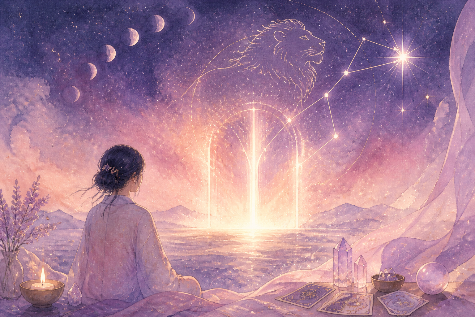 獅子座とシリウスが重なる夜空の扉