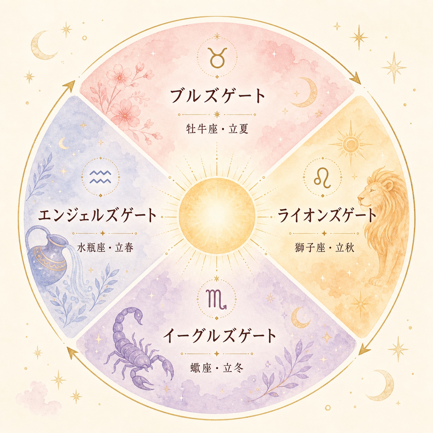 四つのゲートが巡る、季節の円環図