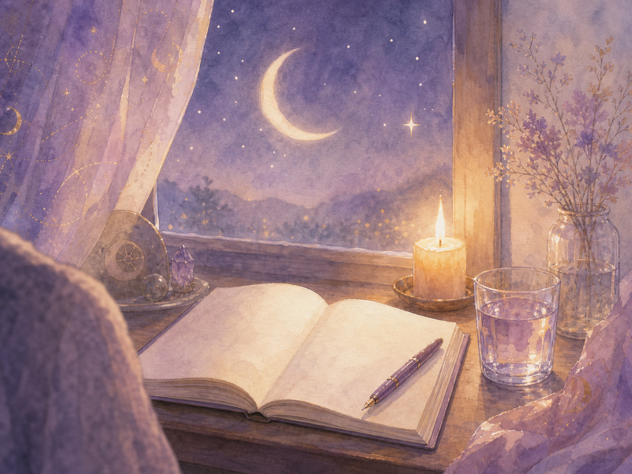願いを書き留める、静かな夜のひととき