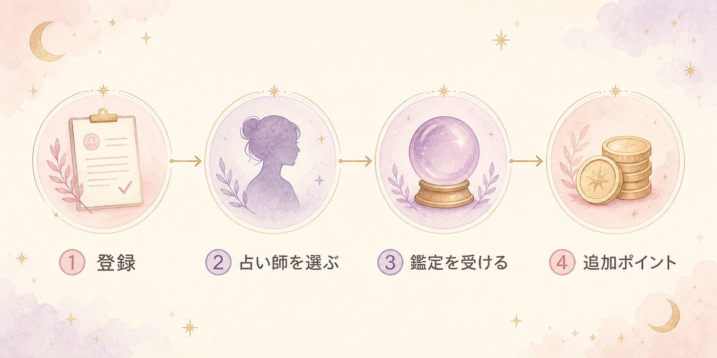 初めての電話占い、4ステップの流れ