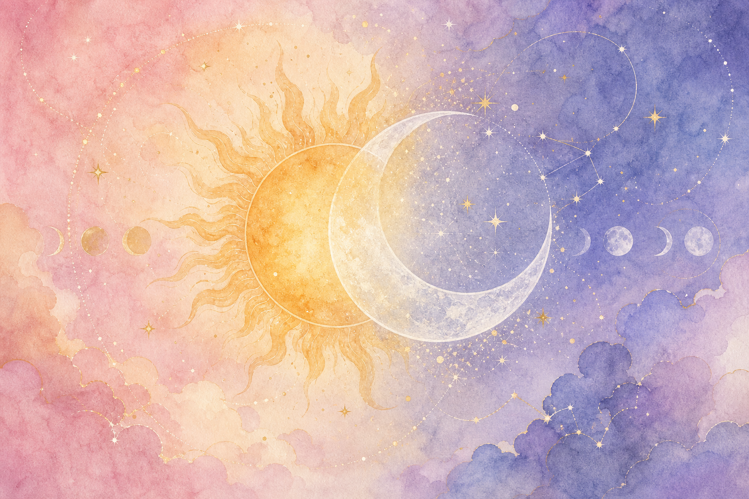 太陽と月、表と裏の自分を照らす夜空