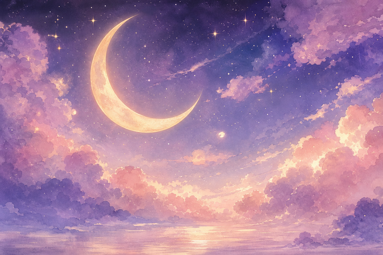 月夜の幻想的な空
