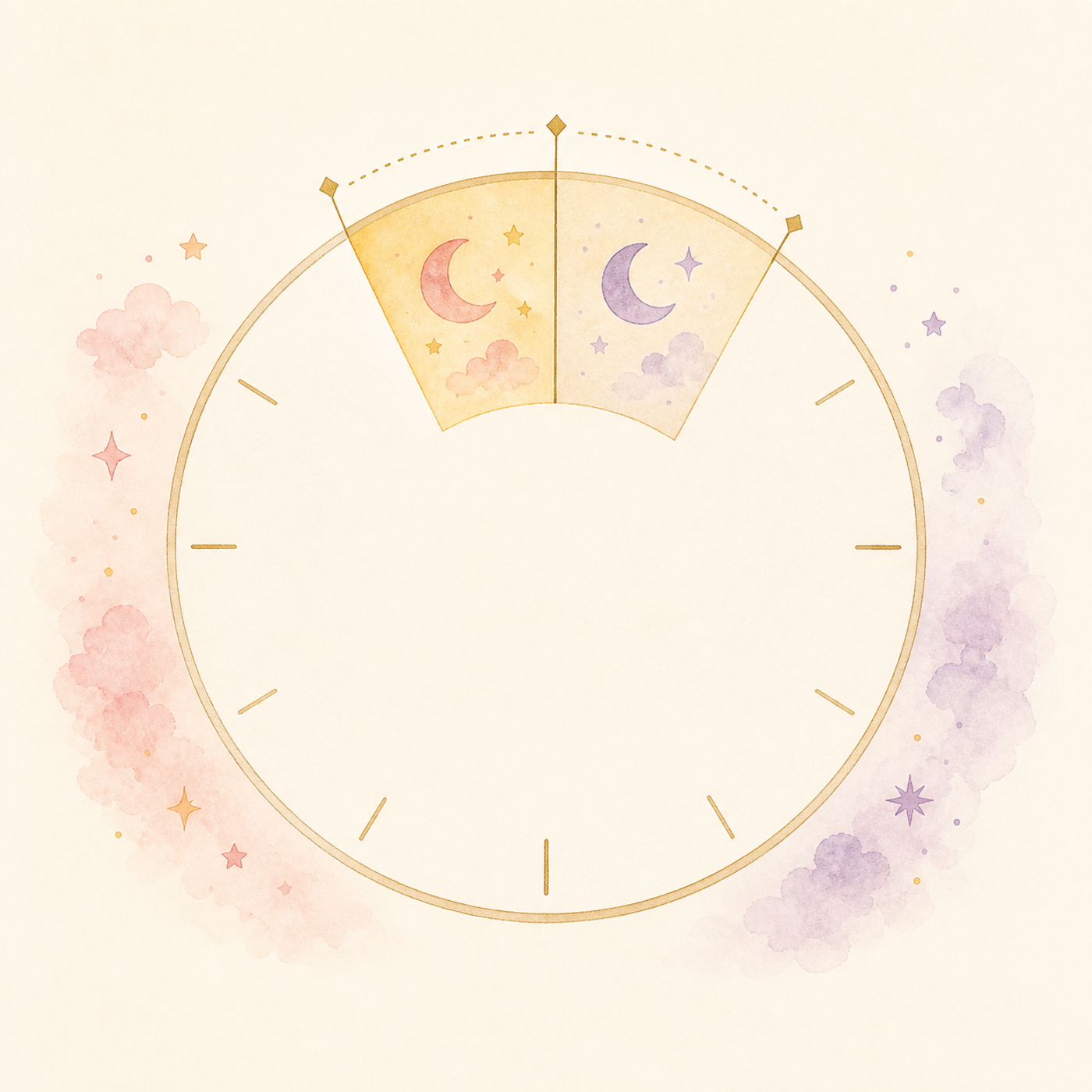 深夜0時をまたぐ「子の刻」のゆらぎを図解