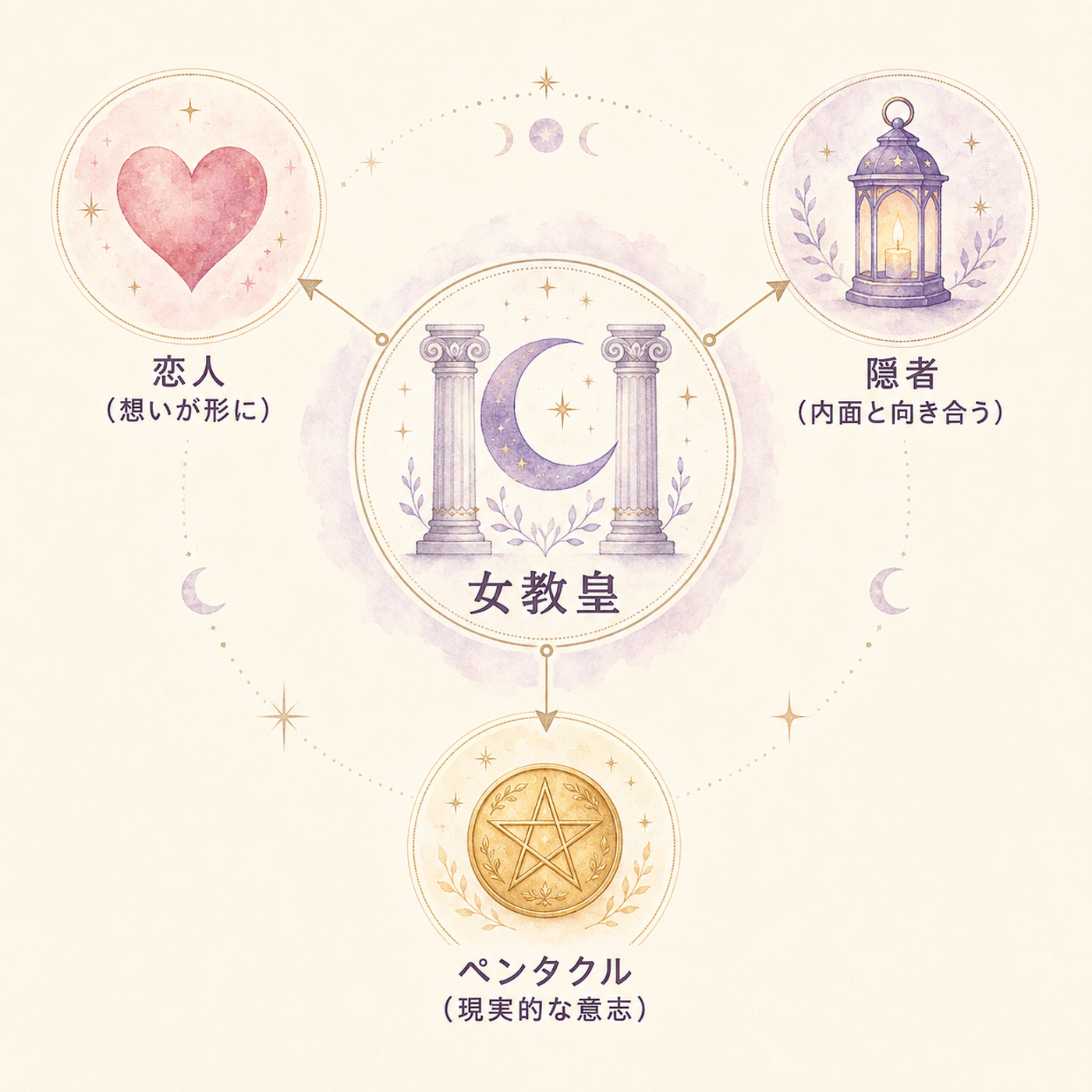 周囲のカードと重ねて読み解く相関図