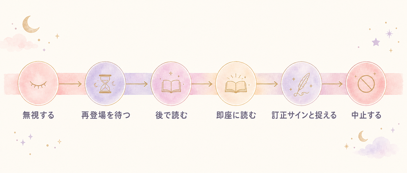 無視から中止まで、6つの対応スタンスの広がり