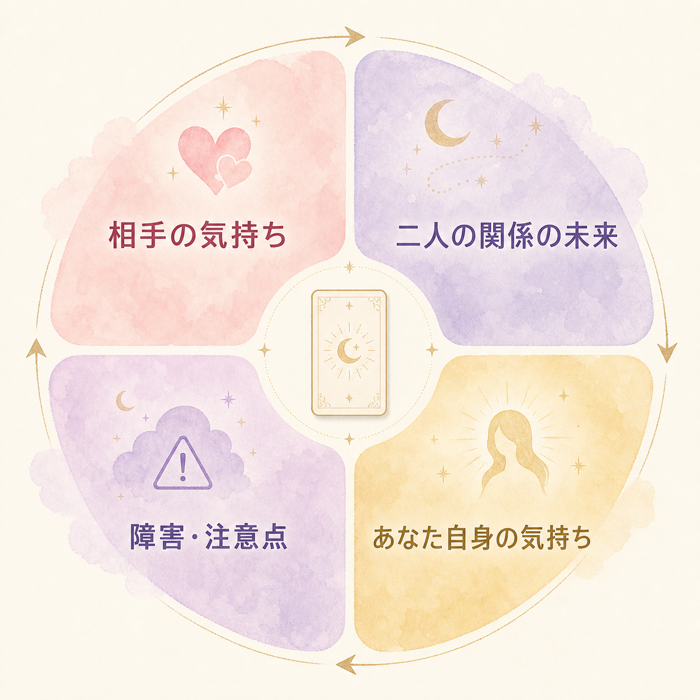 占う位置ごとに変わる、4つの読み方
