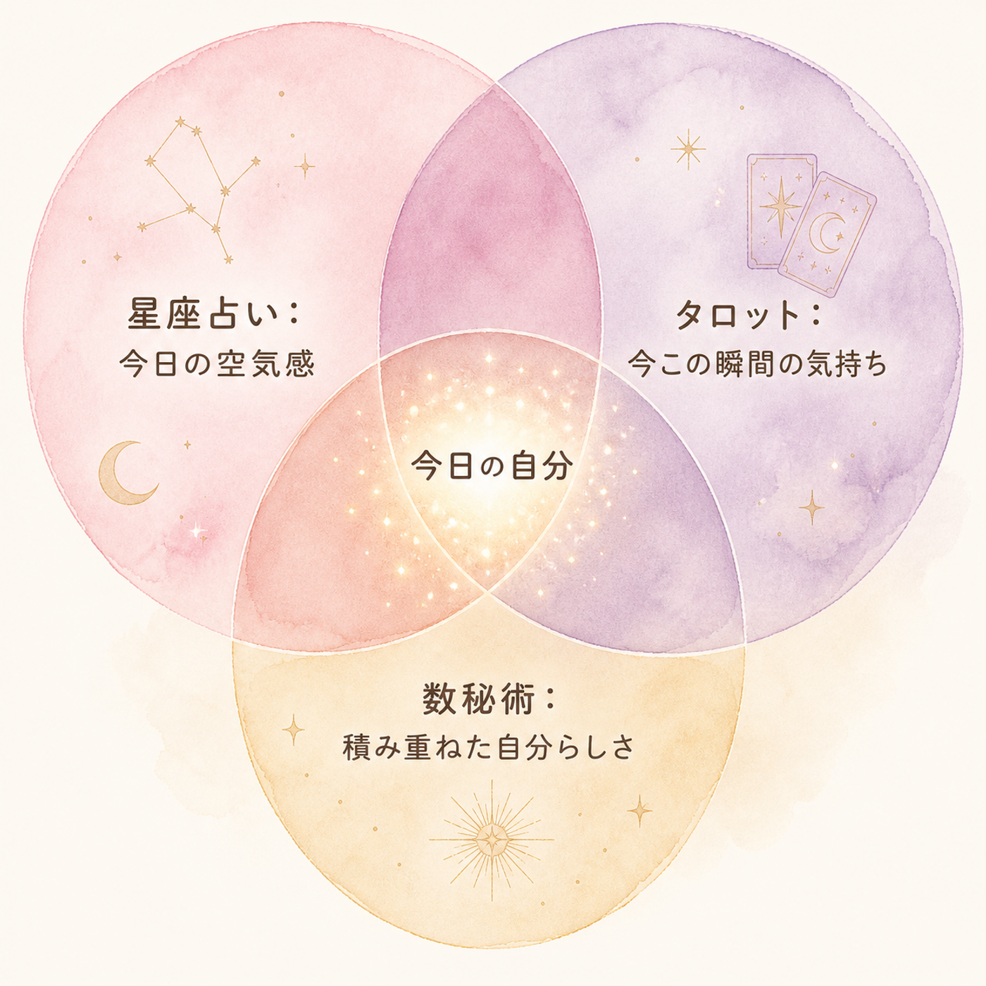 3つの占術が映す視点のちがいを重ねて見る