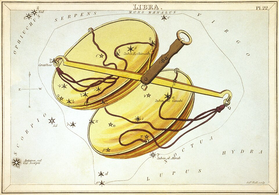 天秤座の星座絵